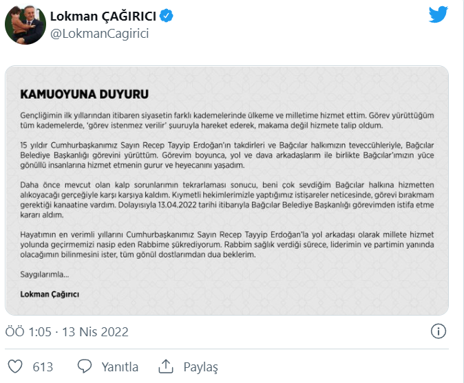 AKP'li belediye başkanı istifa etti - Resim : 1