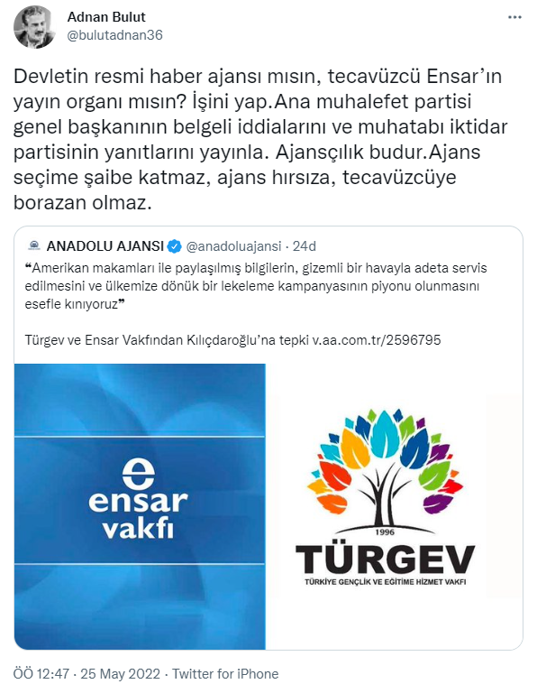 Usta gazeteci Adnan Bulut'tan Anadolu Ajansı'na gazetecilik dersi  - Resim : 1