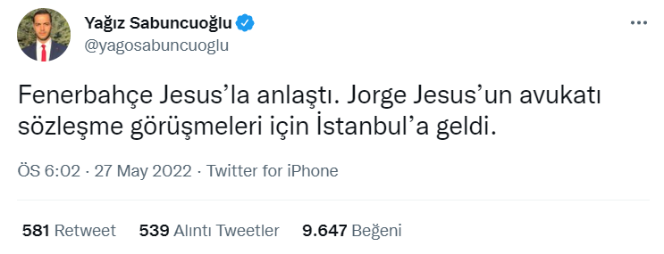 Fenerbahçe Jorge Jesus'ta mutlu sona ulaştı: Tarih verildi  - Resim : 2