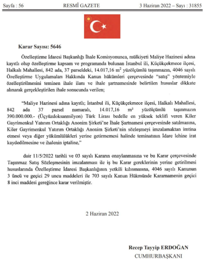 Halkalı'da özelleştirilen arazi AKP'li ismin şirketine gitti - Resim : 2