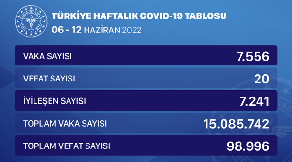 Haftalık koronavirüs vaka tablosu açıklandı - Resim : 1
