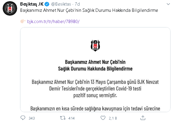 Ahmet Nur Çebi'nin koronavirüs testi pozitif çıktı - Resim : 1