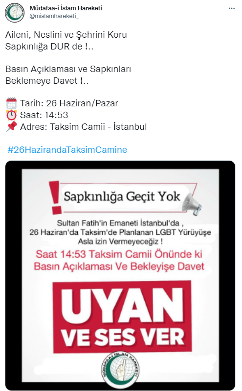 Muhafazakar gruptan 'Onur Haftası'na karşı eylem çağrısı yaptı - Resim : 1