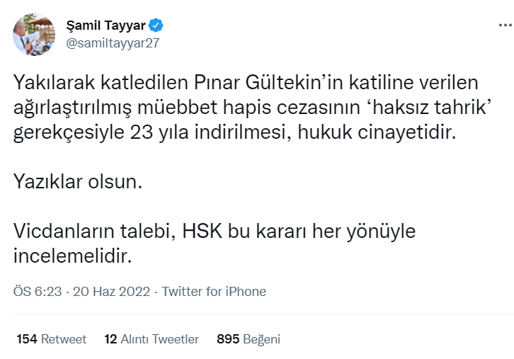 AKP'den Pınar Gültekin kararına tepki - Resim : 1