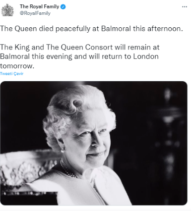 Kraliçe II. Elizabeth hayatını kaybetti - Resim : 1