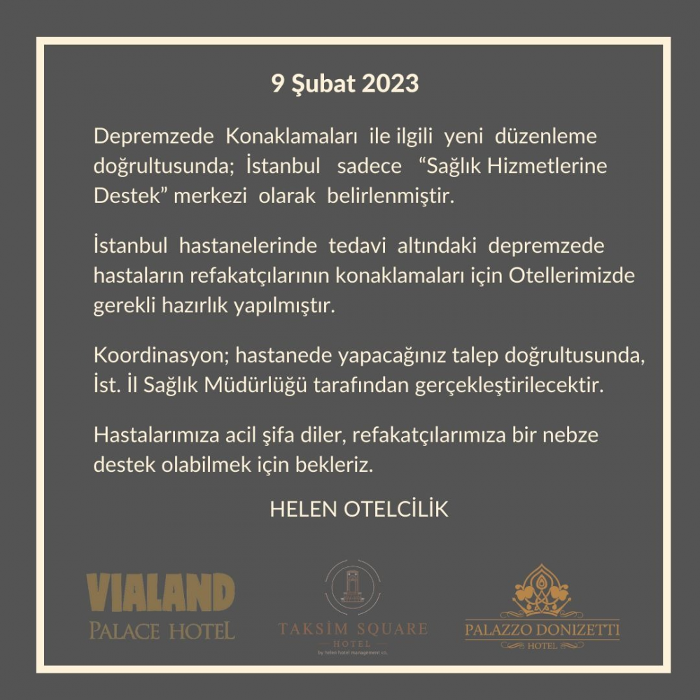 Helen Otelcilik kapılarını yaralı depremzedelerin refakatçilerine açıyor - Resim : 1