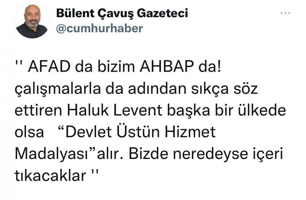 Gazeteci Bülent Çavuş'tan Haluk Levent'e destek: Yanındayım! - Resim : 1