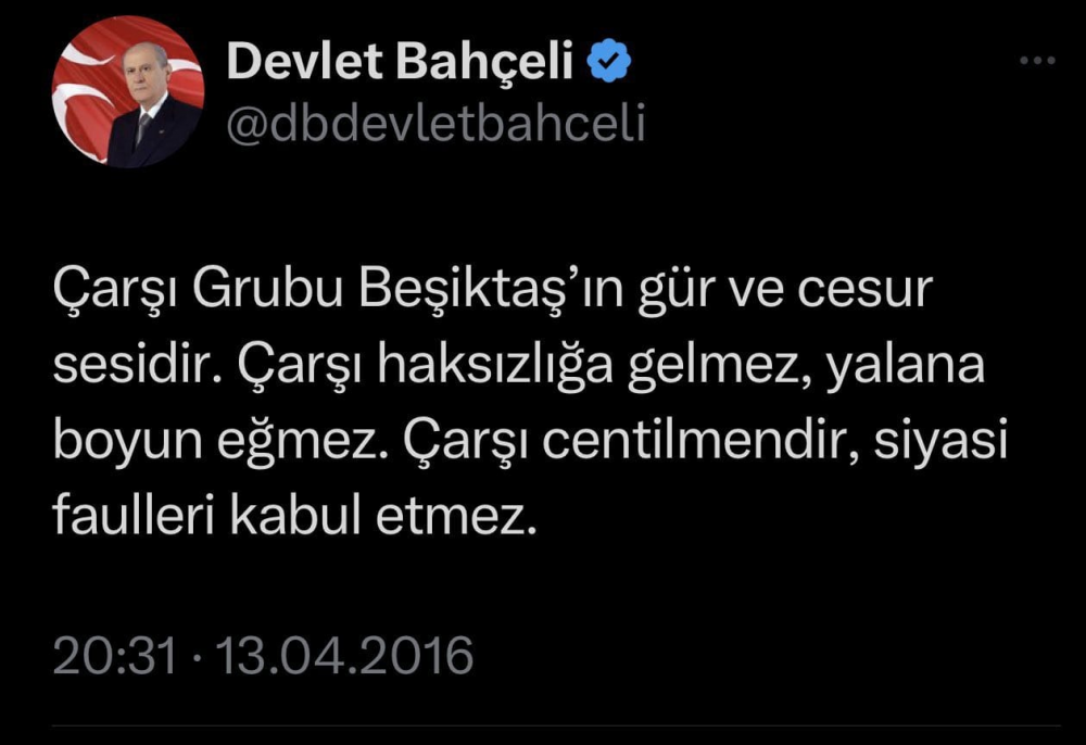 Bahçeli'nin Beşiktaş taraftarı ile ilgili sözleri tekrar gündem oldu: Siyasi faulleri kabul etmez - Resim : 2