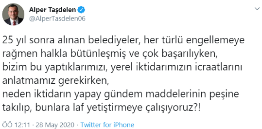 Alper Taşdelen'den 'yapay gündem' açıklaması - Resim : 1