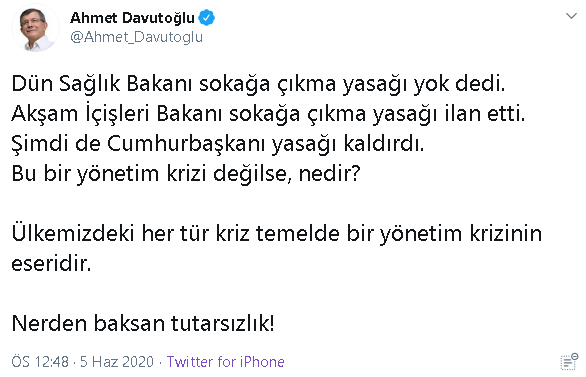 Davutoğlu'ndan sokağa çıkma yasağı iptaline yorum - Resim : 1