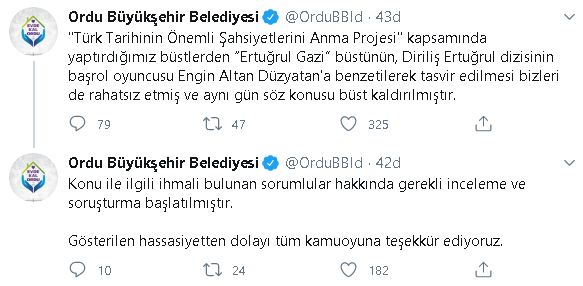 AKP'li belediye, Engin Altan'a benzeyen "Ertuğrul Gazi" büstünü kaldırdı - Resim : 1