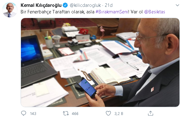 Kılıçdaroğlu'ndan Beşiktaş'ın kampanyasına destek - Resim : 1