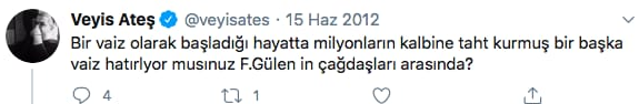 'HDP'yi Habertürk'e davet etmiyoruz' diyen Veyis Ateş'in  'Öcalan' ve Fethullah paylaşımları ortaya çıktı - Resim : 4