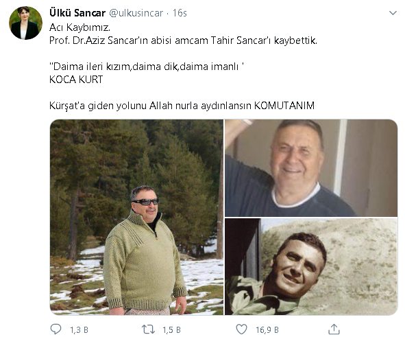 Aziz Sancar'ın acı günü: Ağabeyi Tahir Sancar vefat etti - Resim : 1