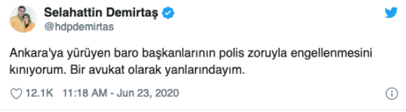 Selahattin Demirtaş’tan Savunma Yürüyüşü'ne destek - Resim : 1