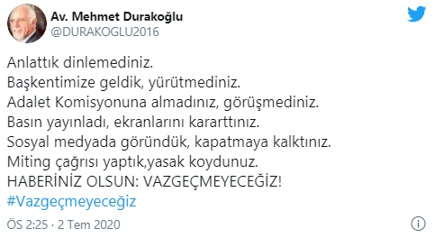 Baro başkanlarından Ankara Valiliği'nin 'yasak kararı'na tepki - Resim : 1