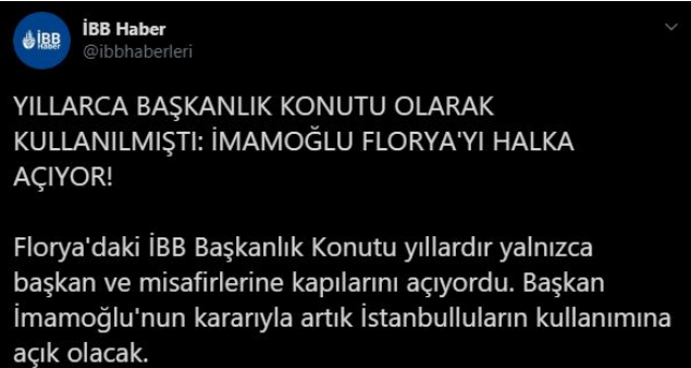 Florya'daki İBB Başkanlık Konutu, İmamoğlu'nun talimatıyla halka açılıyor - Resim : 1