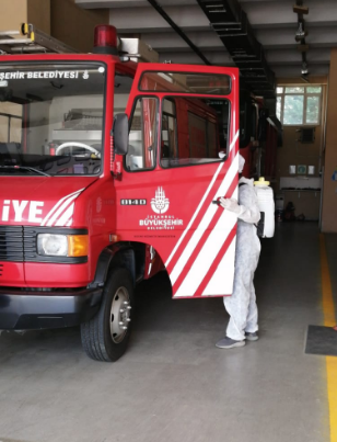 Kartal Belediyesi&rsquo;nden İtfaiye merkezlerine dezenfekte hizmeti - Resim : 2
