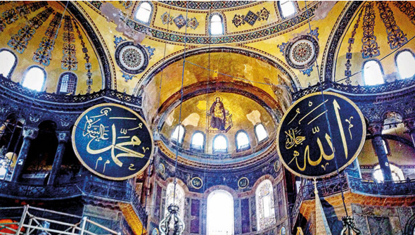 Ayasofya'daki freskler kapatıldı - Resim : 2