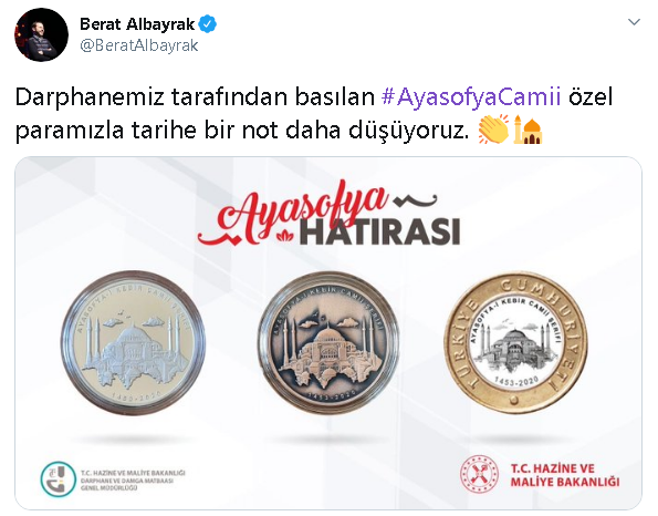 Ayasofya için özel para basıldı - Resim : 1