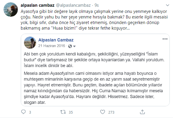 15 Temmuz şehidinin oğlundan 'Ayasofya' isyanı - Resim : 1