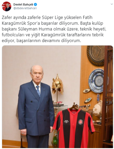 Devlet Bahçeli'den 30 gün sonra ilk paylaşım - Resim : 1