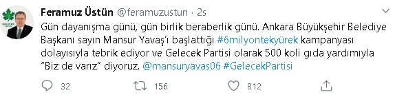 Davutoğlu'nun partisinden Mansur Yavaş'a destek - Resim : 1