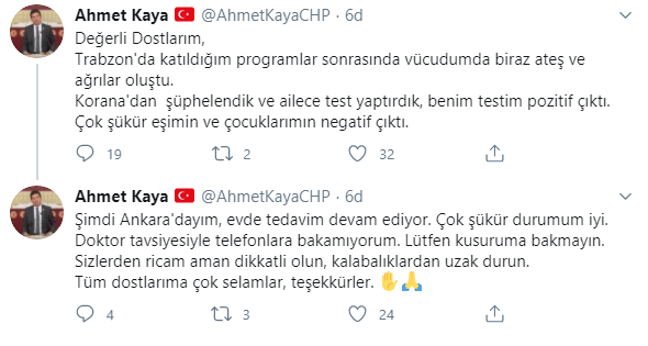 CHP Milletvekili Ahmet Kaya koronavirüse yakalandı - Resim : 1