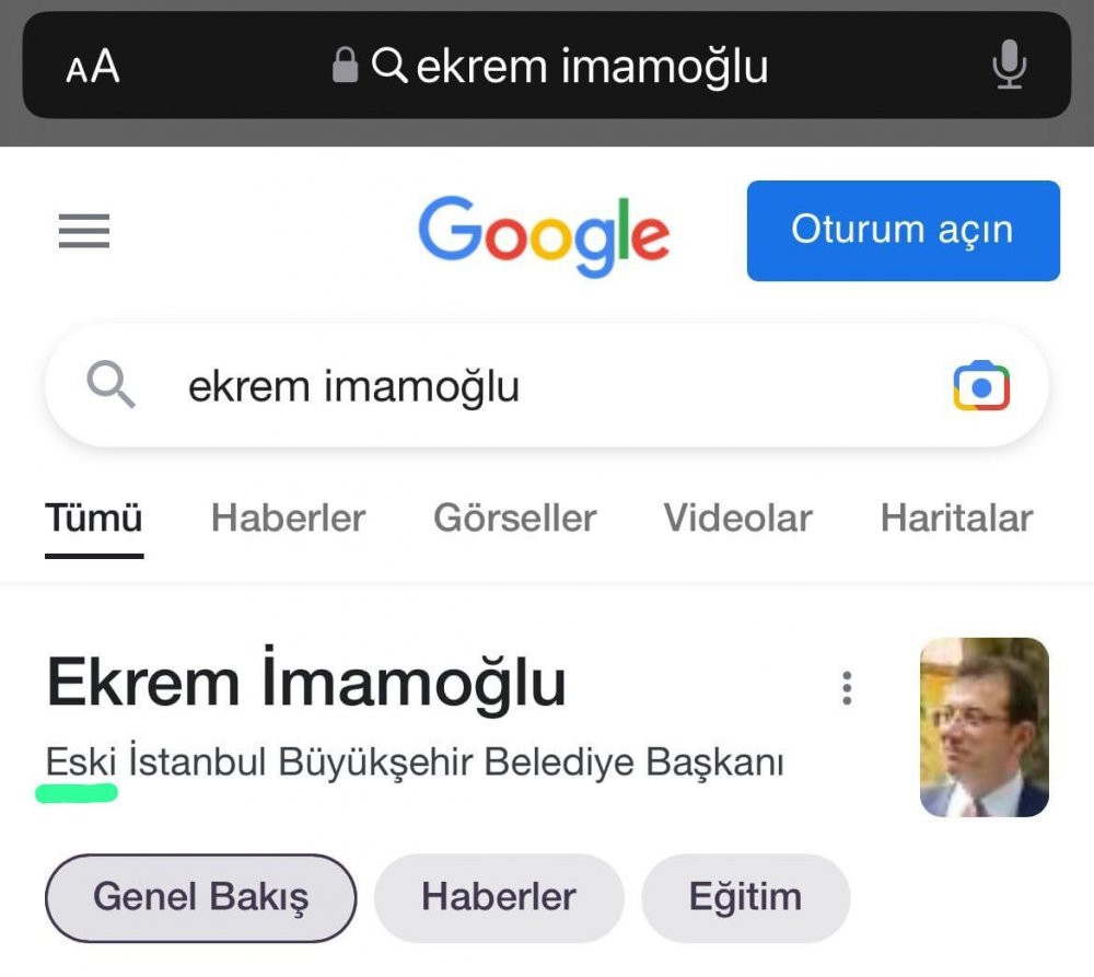 Google skandal 'İmamoğlu' hatasını düzeltti - Resim : 1