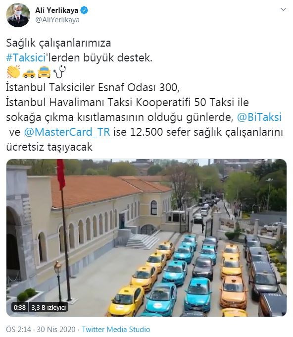 İstanbul’da sağlık çalışanlarına yasak günleri ücretsiz taksi - Resim : 1