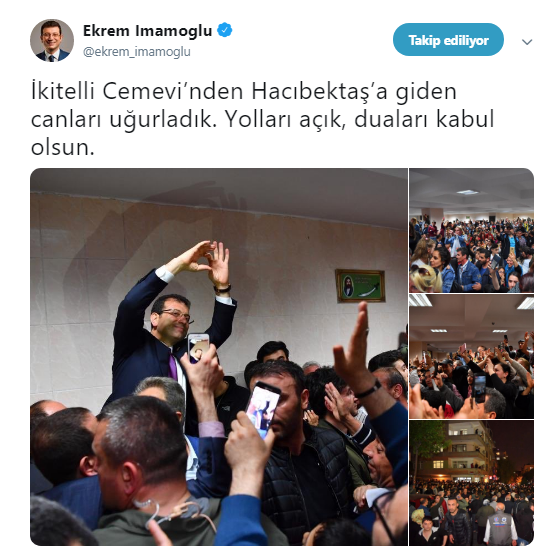 Ekrem İmamoğlu, Aleviler'i Hacıbektaş’a uğurladı - Resim : 1