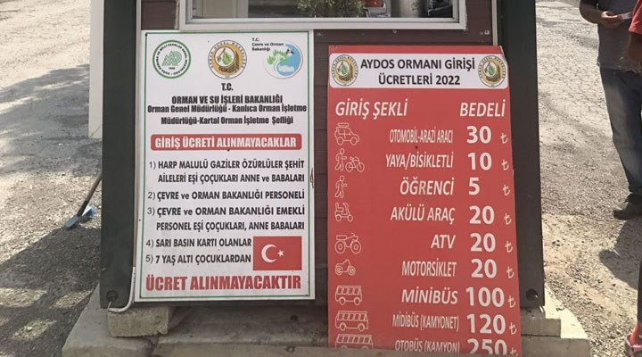 Aydos Ormanı'nda yürümek ücretli oldu - Resim : 1