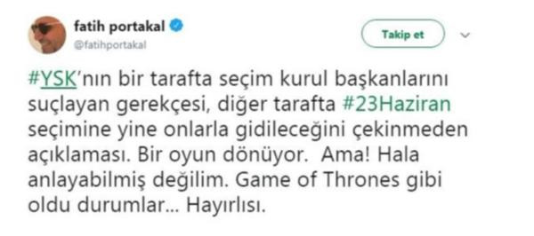 Fatih Portakal’dan YSK’nın kararına ilginç benzetme - Resim : 1