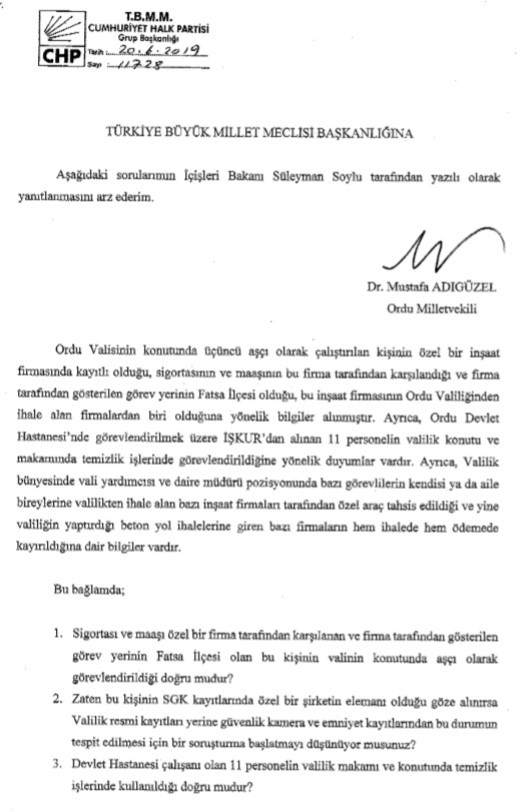 Kriz çıkaran Ordu valisi'nin 'usulsüzlükleri' - Resim : 1