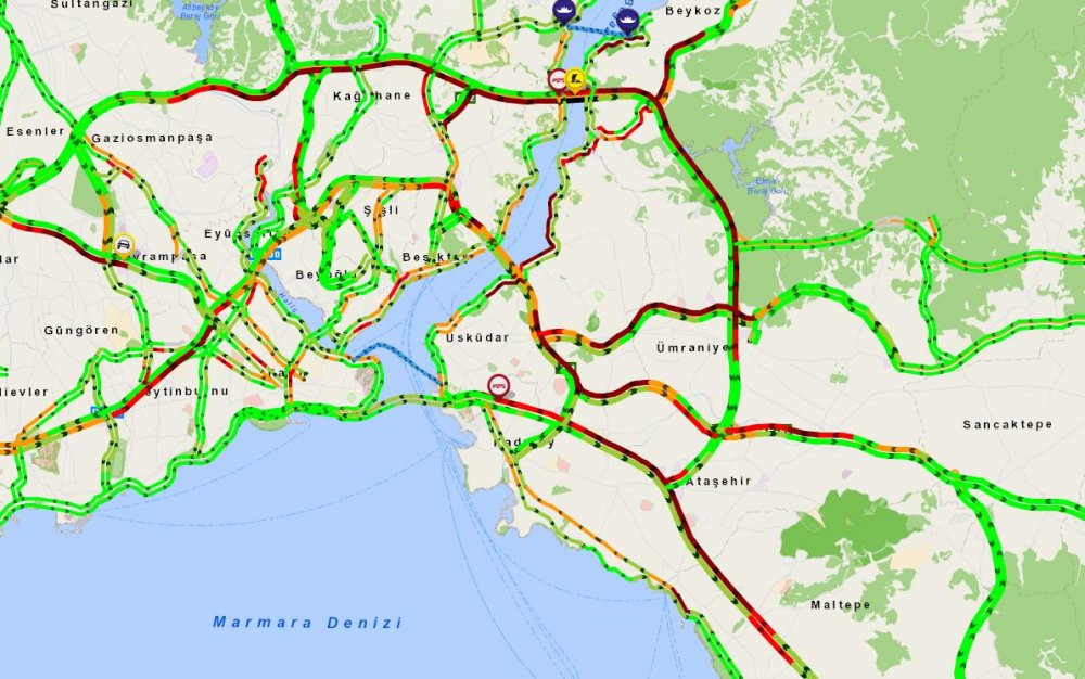 İstanbul'da trafik kilit - Resim : 1