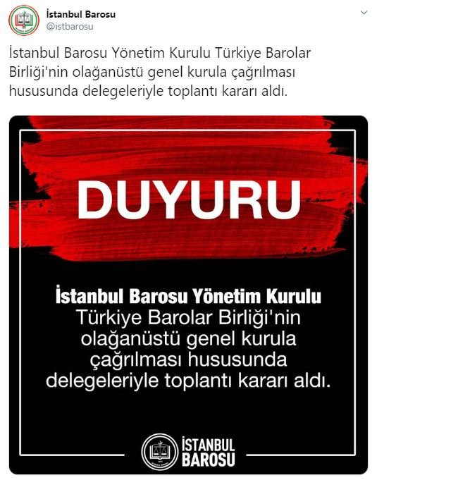 Barolar Feyzioğlu'na karşı ayaklanıyor... İstanbul Barosu'ndan flaş çağrı - Resim : 1