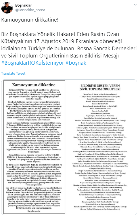 Rasim Ozan Kütahyalı'nın ekranlara döneceği iddiası Boşnakları ayağa kaldırdı - Resim : 1