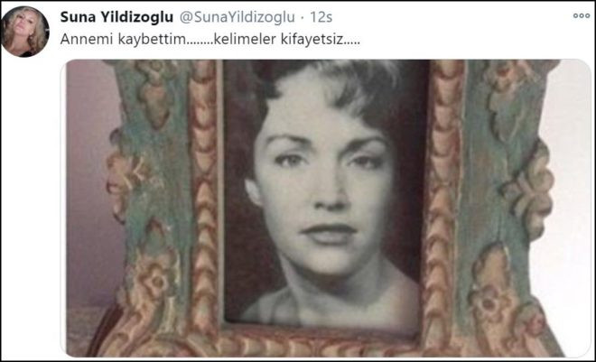 Geçen ay babasını kaybeden Suna Yıldızoğlu'nun annesi de vefat etti - Resim : 1