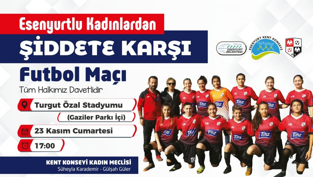 Kadınlar şiddete karşı futbol maçı yapacak - Resim : 1