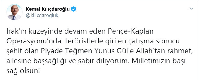 CHP Lideri'nden şehit Teğmen Gül'ün ailesine başsağlığı telefonu - Resim : 1