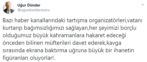 Uğur Dündar'dan 'Atatürk' tepkisi! 'Büyük bir ihanetin figüranları oluyorlar' - Resim : 1