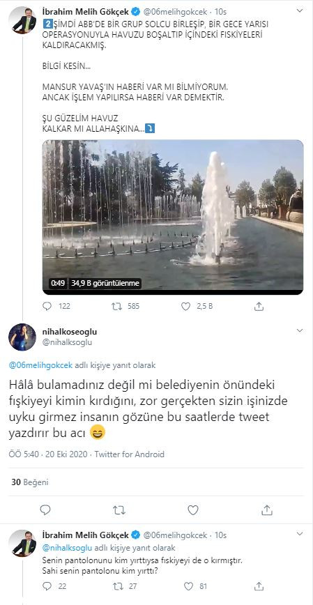 Melih Gökçek'ten tweetine yorum yapan kadına iğrenç yanıt - Resim : 1