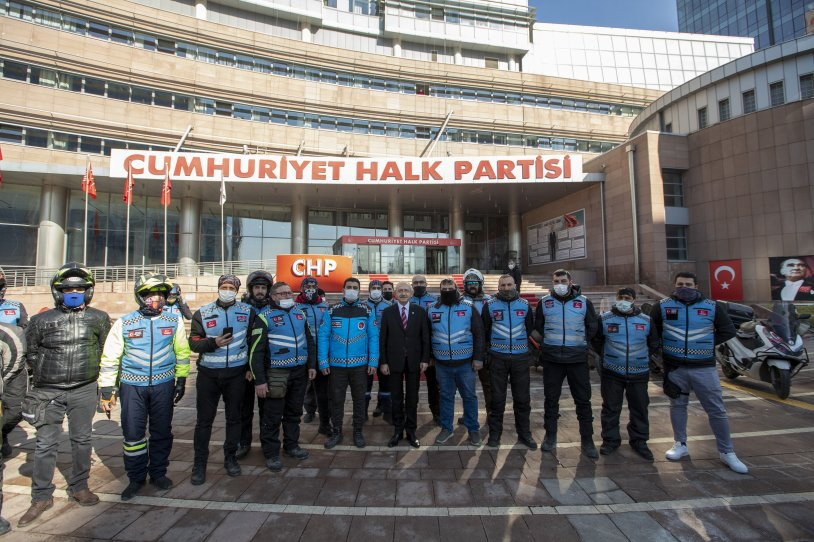 CHP Lideri Kılıçdaroğlu, motokuryelerle görüştü - Resim : 1