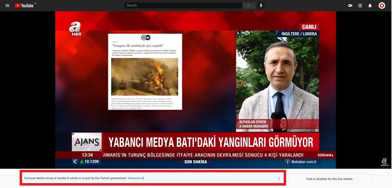 YouTube'tan, ATV ve A Haber'e 'yandaş' uyarısı: H&uuml;k&uuml;met tarafından fonlanmaktadır - Resim : 1