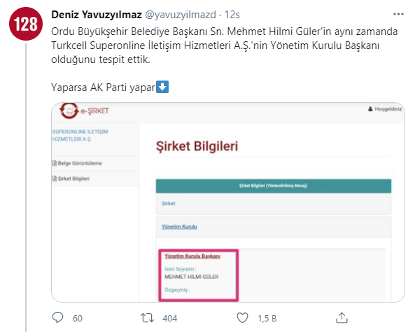 AKP'li belediye başkanının Turkcell'in başında olduğu ortaya çıktı - Resim : 1