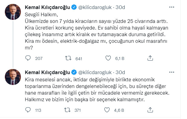 CHP Lideri Kemal Kılı&ccedil;daroğlu kira oranlarına isyan etti - Resim : 1
