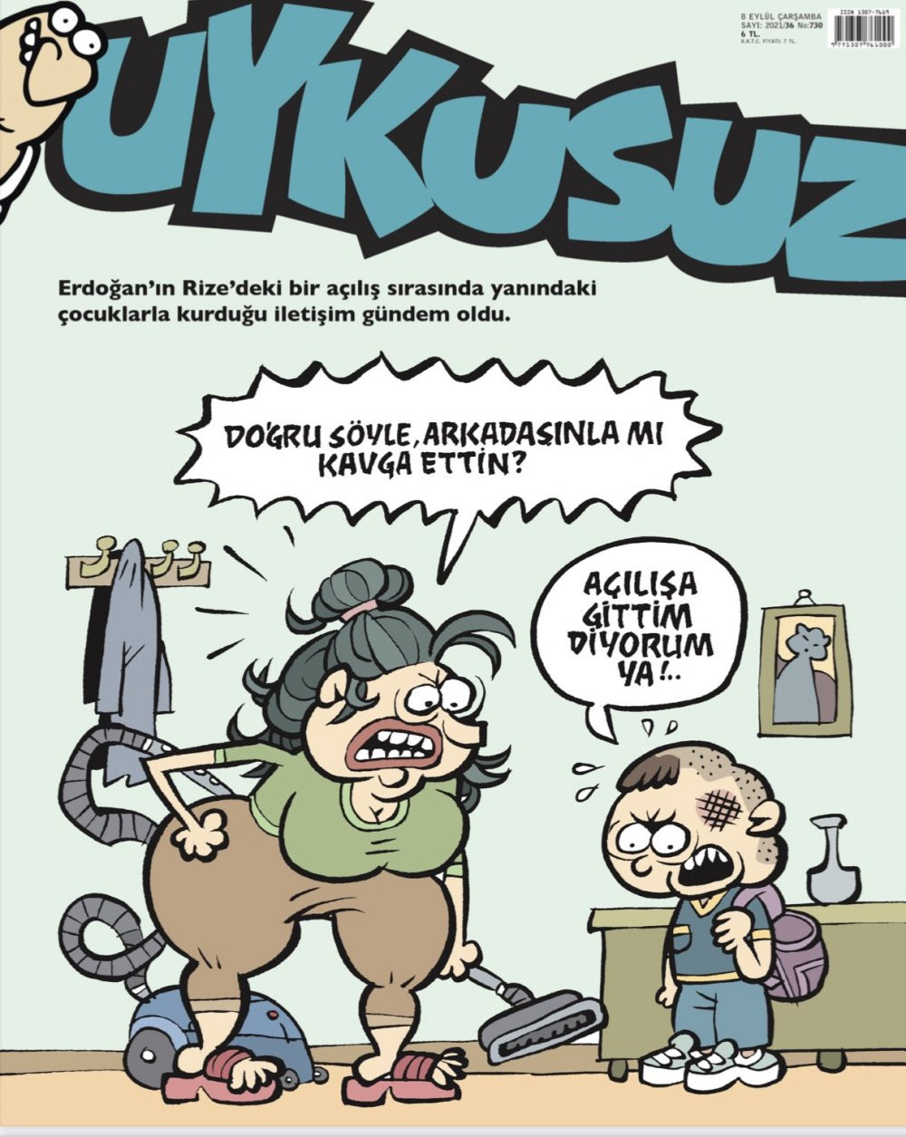 Erdoğan'ın 'kafasına vurduğu' çocuk Uykusuz'un kapağında - Resim : 1