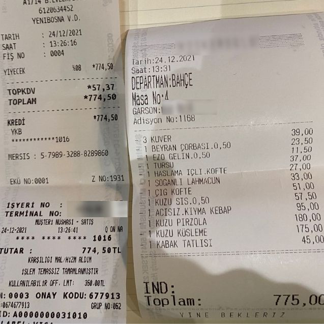 İstanbul'da bir restorandaki fiyatlar isyan ettirdi - Resim : 1