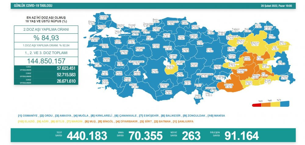 Günlük koronavirüs vaka tablosu açıklandı - Resim : 1