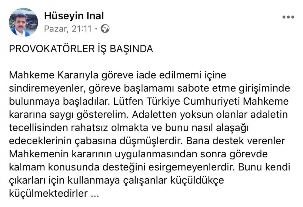 Göreve iade edilen müdür AKP’lilere teşekkür etti... AKP'li isim isyan - Resim : 2